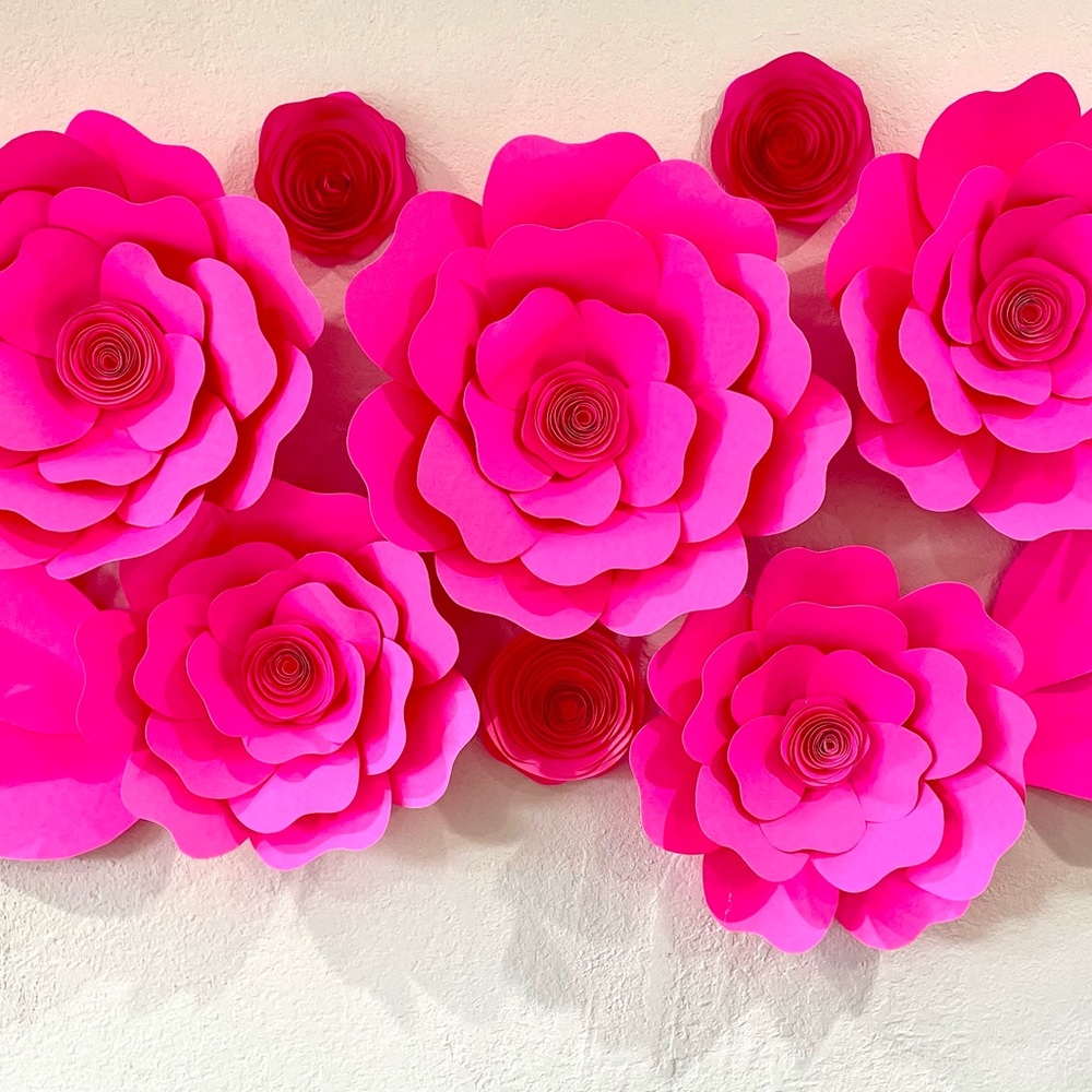 Hot pink Barbiecore Flower wall decor